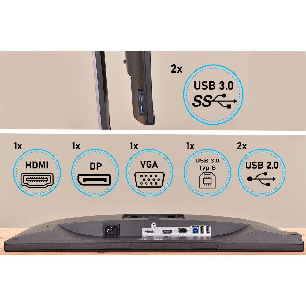 Nowoczesny monitor Dell 24" 24 FullHD IPS Ultra - 1157