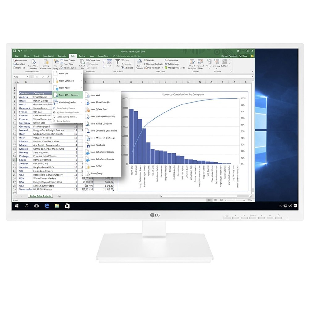 Monitor LED LG 24BK550Y-W 24"/1920x1080/Full HD/IPS - 14267