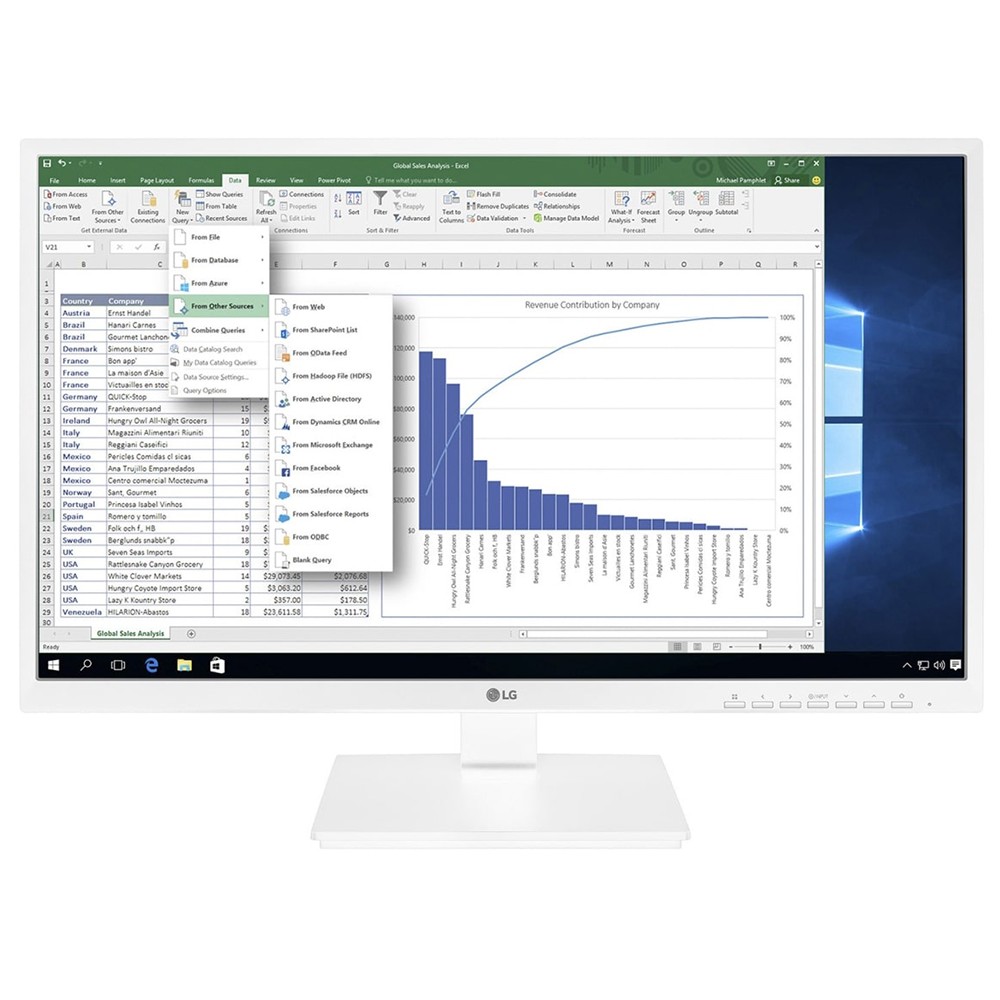 Monitor LED LG 24BK550Y-W 24"/1920x1080/Full HD/IPS - 14268