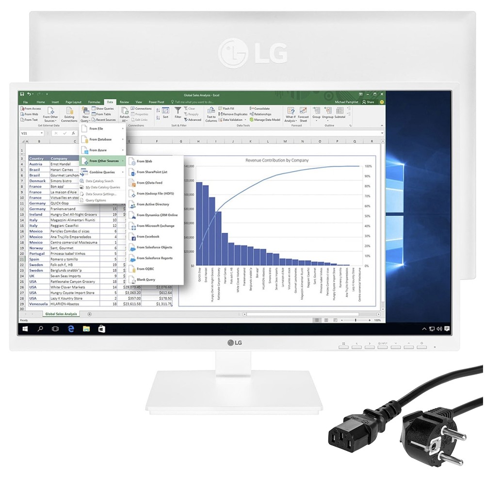 Monitor LED LG 24BK550Y-W 24"/1920x1080/Full HD/IPS - 14269