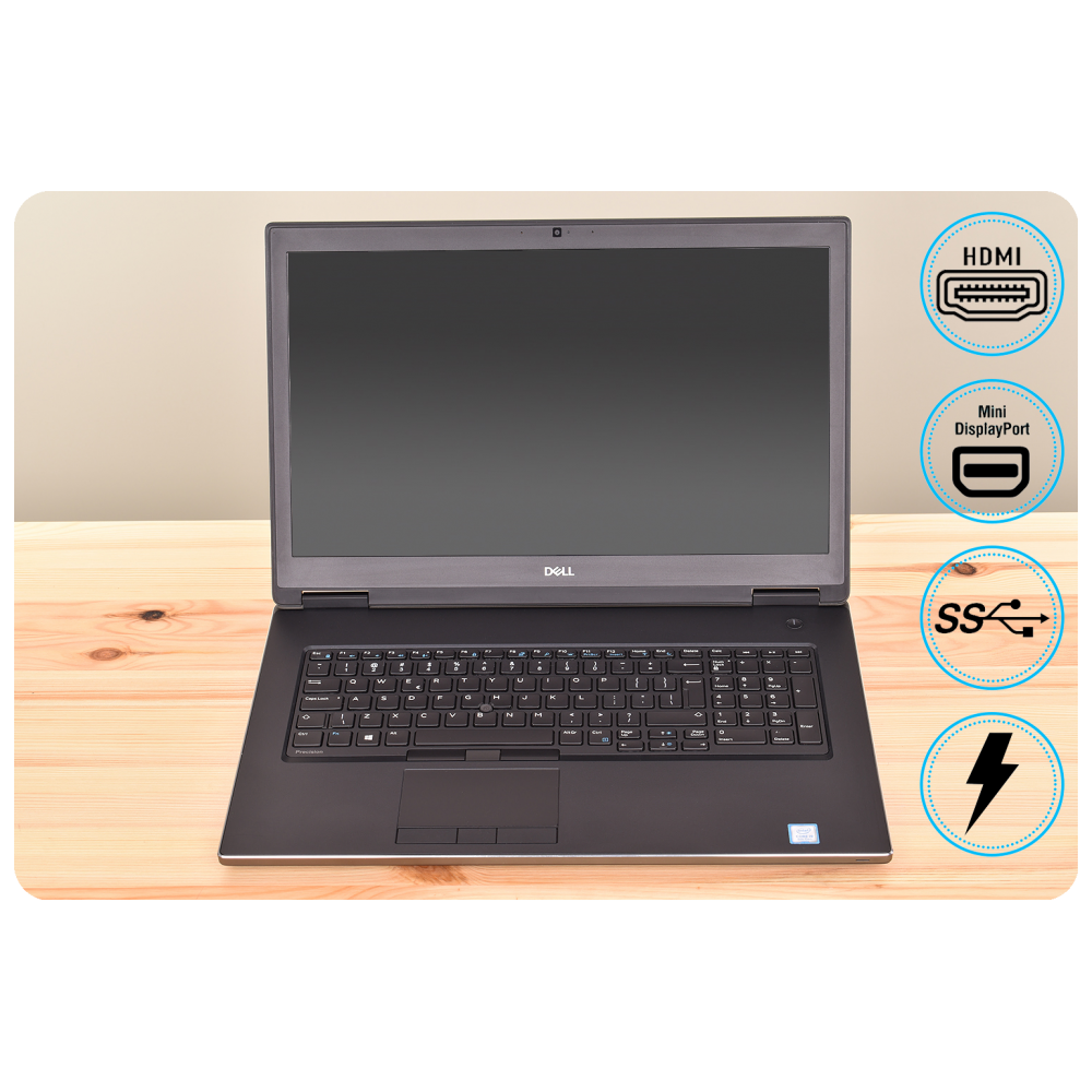 Laptop DELL Precision 7730  i9-8950HK/64GB/1TB SSD NVMe/Nvidia Quadro P4200/17"/W11P - 17163