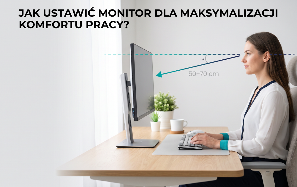Jak ustawić monitor dla maksymalizacji komfortu pracy?